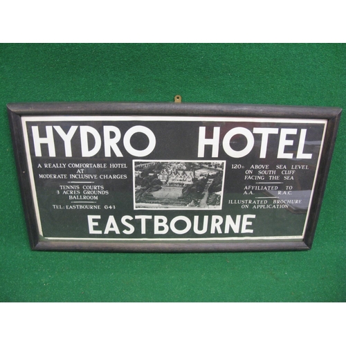 158 - Early Royal Train coat of arms on (old) board 25'' x 30'' together with an advertisement for The Hyd... 