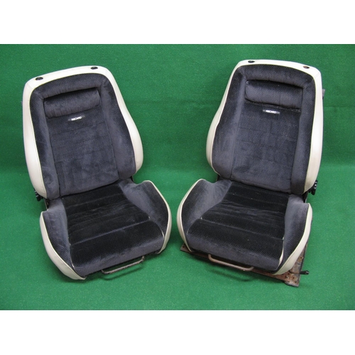 20 - Two Recaro TS/LS reclining car seats with original badges believed to be from the late 1970's (one h... 