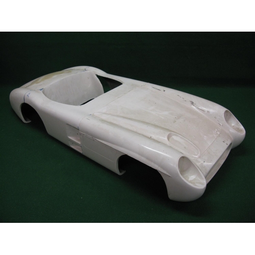 209 - Large fibreglass body shell for a Mercedes 300 SLR pedal car, build project - 72'' long x 28'' wide