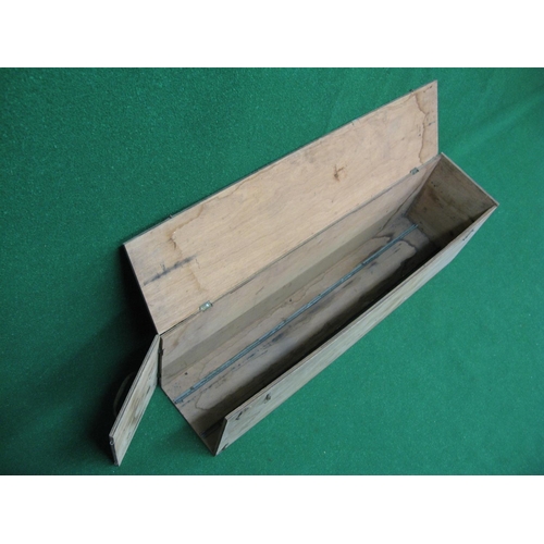 224 - Bespoke wooden transport case fitted with rails for 3.5'' gauge models with lid, opening end door an... 