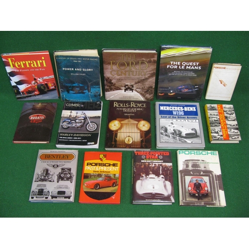 4 - Fourteen books on motor racing, manufacturers and Harley Davidson