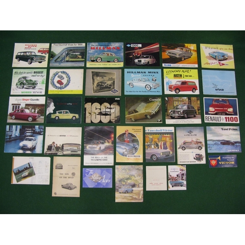 42 - Approx thirty 1950's/1960's car sales brochures from Ford, Singer, Vauxhall, Hillman, MG, Riley, Mor... 