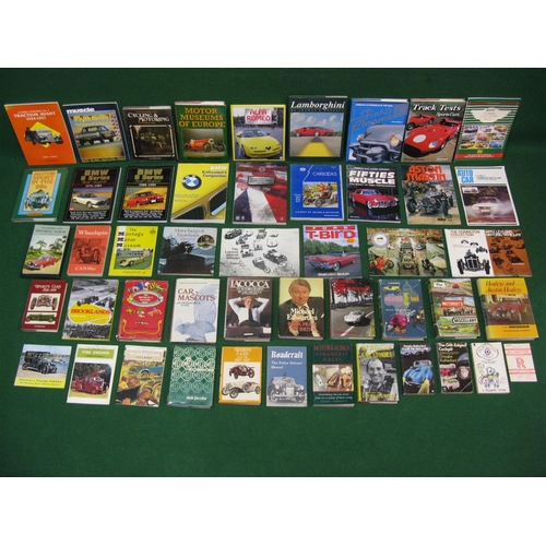 53 - Two boxes of approx forty mostly hardback books on general motoring and vehicle manufacturers etc