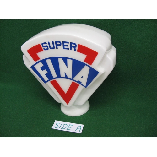 62 - Super Fina glass petrol pump globe - 19'' tall x 19'' at widest point (one side has crack through th... 