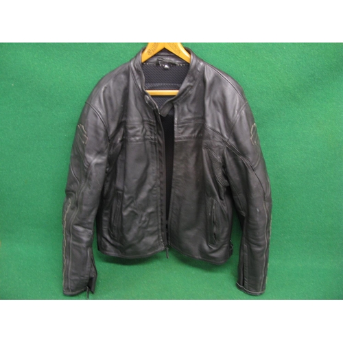 68 - 2005 Harley-Davidson leather motorcycle jacket Part No. 97005-06VM with decals on arms, zip fob and ... 