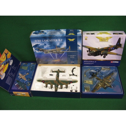 235 - Three Corgi Aviation Archive 1:72 scale diecast aircraft to comprise: Avro Lancaster B1, Vickers Wel... 