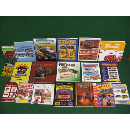 270 - Box of collectors books and price guides for toys, kits, si-fi, model trains, soldiers, slot-cars et... 