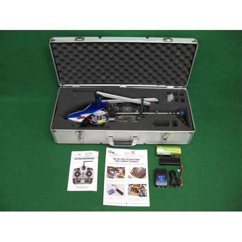 274 - Copter X, electric radio controlled helicopter with battery, charger, controller, instructions and c... 