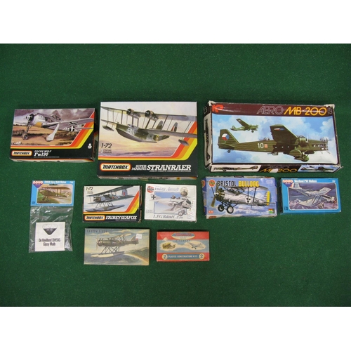 279 - Ten boxed plastic model aircraft kits from Airfix, Matchbox, Novo, KP and Keelware