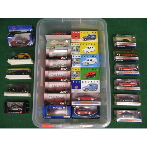 291 - Twenty six boxed 1:43 scale diecast model cars and vans by Best, Vanguards, Solido, Brumm, Corgi and... 