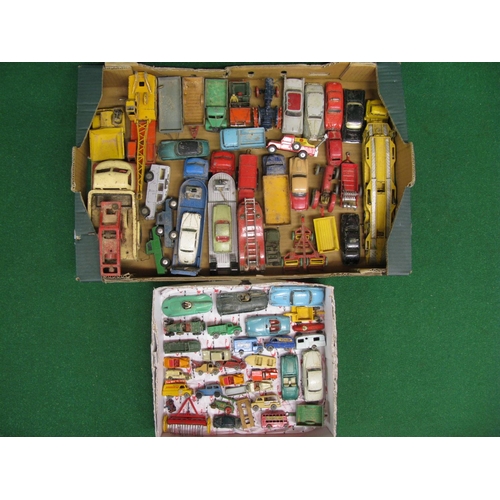 327 - Two boxes of approx sixty five loft find diecast vehicles by Dinky, Corgi, Lesney Dublo-Dinky and Br... 