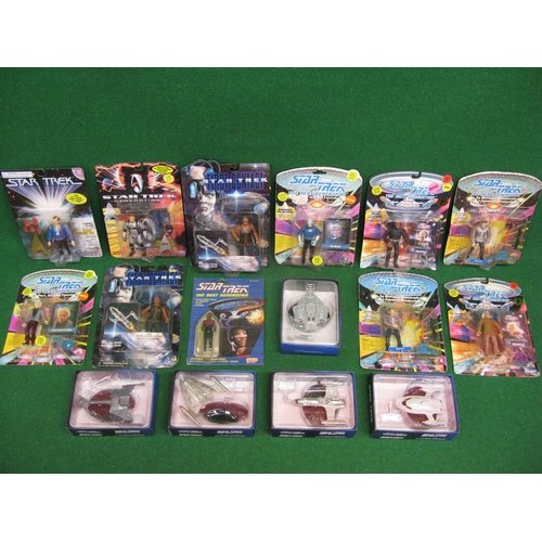 328 - Quantity of Star Trek boxed items to include eleven figures: Captain Kirk, Lily, Romulans, Harry Mud... 