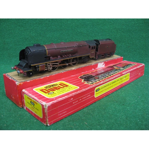 528 - Boxed Hornby Dublo 2226 2 Rail 4-6-2 tender locomotive No. 46245 City Of London in BR maroon