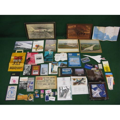 108 - Large quantity of flying memorabilia and ephemera to include: Concorde, airlines, photographs, cutle... 