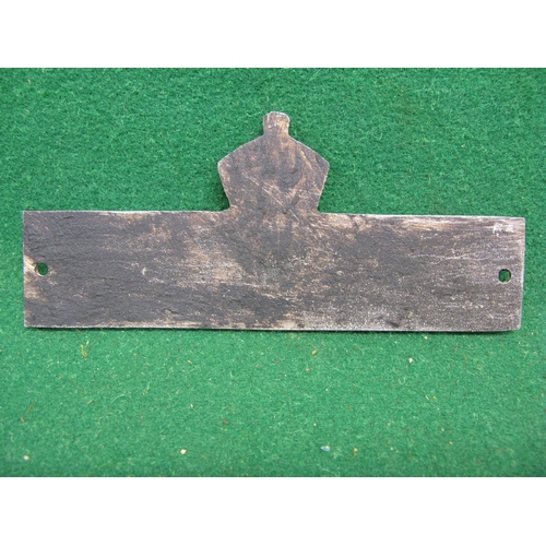 134 - Cast aluminium door sign ARP Warden with raised letters and border topped with a crown - 8