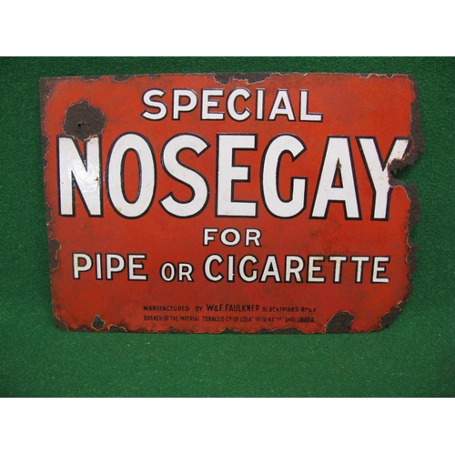 141 - Double sided enamel advertising sign, one side for Imperial Tobacco's Special Nosegay For Pipe Or Ci... 