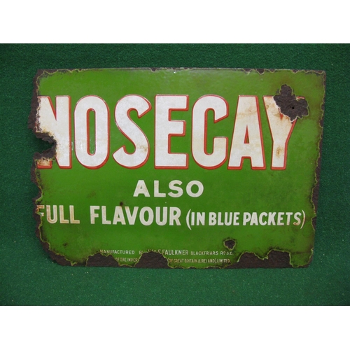 141 - Double sided enamel advertising sign, one side for Imperial Tobacco's Special Nosegay For Pipe Or Ci... 