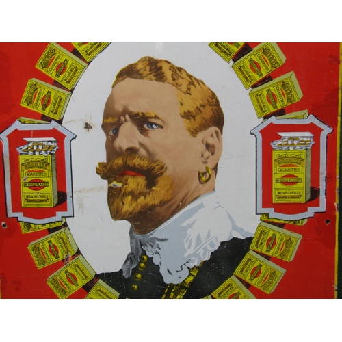 158 - Enamel sign for Will's Gold Flake featuring a bearded gentleman with earring surrounded by twenty pa... 