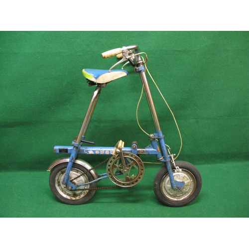 167 - Rare late 1960's/early 1970's Japanese portable bike, badged for Mitutoyo the seat, handle bars and ... 