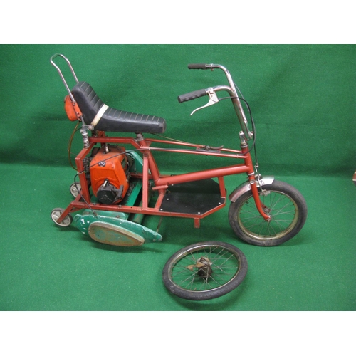 180 - Bespoke Chopper-Roller, built utilising a Raleigh Chopper and Suffolk Punch lawnmower (with blades r... 