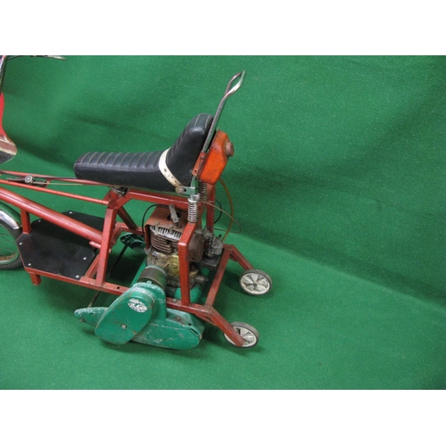 180 - Bespoke Chopper-Roller, built utilising a Raleigh Chopper and Suffolk Punch lawnmower (with blades r... 