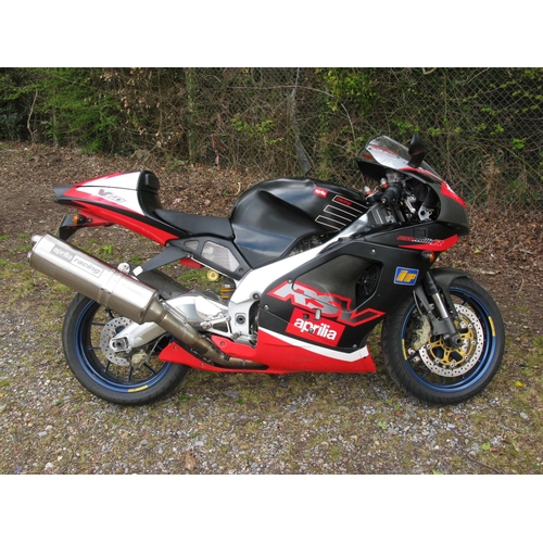 183 - 2001 Aprillia RSV Mille Type R V60 motorcycle.  Registration Number: Y386 OPV.  Chassis/Frame Number... 