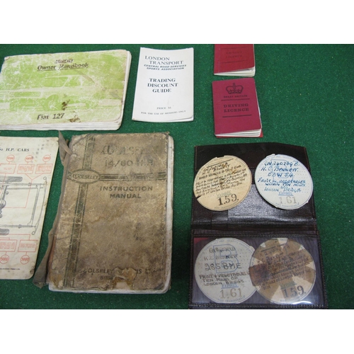 59 - Quantity of motoring ephemera including: AA Foreign Touring Guide 1956 and Handbook 1959-1960, Wolse... 