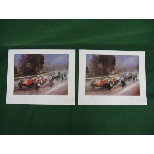 94 - Dion Pears, two identical motor racing prints signed by John Surtees and the artist - 30