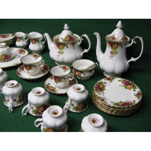 227 - Royal Albert teaset to comprise: two teapots, six large cups and saucers, six small cups and saucers... 