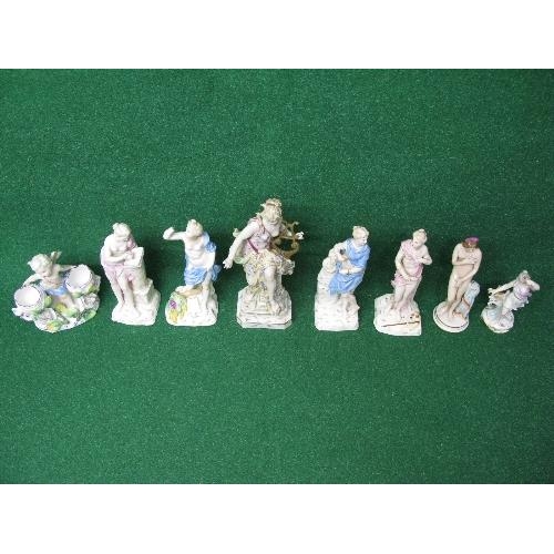 246 - Group of seven European/Continental porcelain figures (af condition) - 9.5