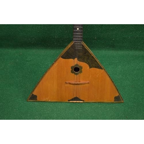 266 - 1920's Russian balalaika with soft case