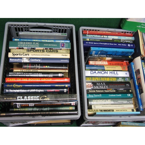 109 - Three crates containing approx eighty classic, vintage, racing and sports motoring books