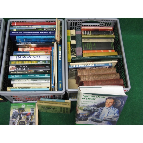 109 - Three crates containing approx eighty classic, vintage, racing and sports motoring books