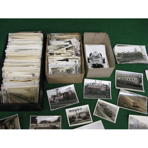 159 - Large collection of approx one thousand and twenty black and white photographs of standard and narro... 