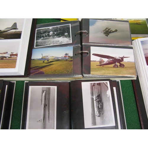 162 - Eight albums of airplane photographs from commercial airlines through to military and private light ... 