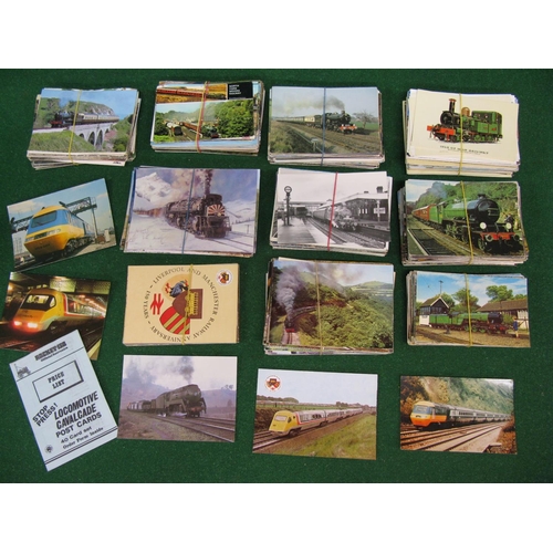 184 - Large quantity of mostly colour post cards of British Railways, preserved lines UK and a small quant... 