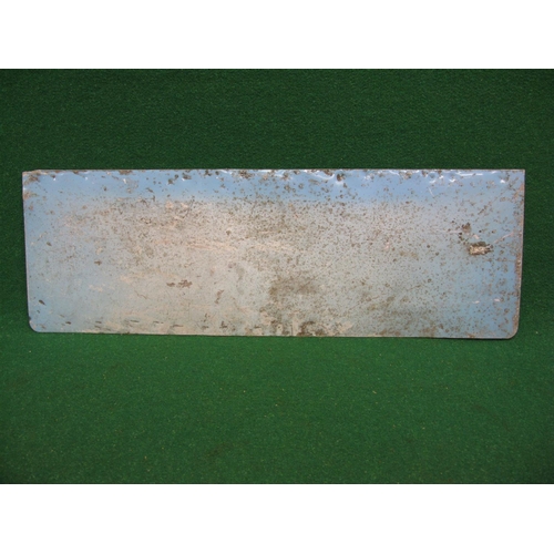 201 - Tin sign for Senior Service Satisfy Tobacco At It's Best, dark blue letters on a light blue ground -... 