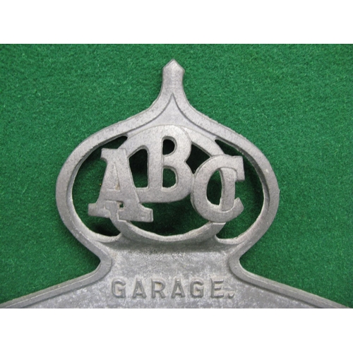 217 - Thick aluminium makers plate for an ABC Garage, Bridges Bros, Sheffield - 14.25