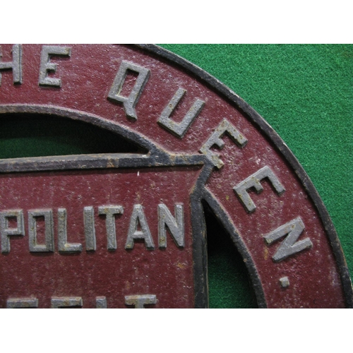 241 - Heavy cast iron plaque for Metropolitan Benefit Societies Asylum, Founded 1829, Patron The Queen.  S... 