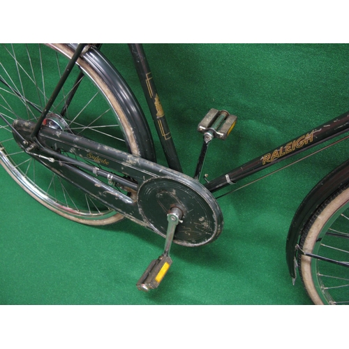 248 - C1978 Raleigh Superbe gentleman's bicycle with rod brake, three Sturmey Archer gears, enclosed chain... 