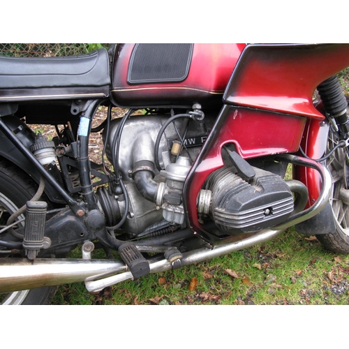 256 - 1980 BMW R100S.  Registration No. NHK 50V.  Chassis No. 6068061.  Engine No. 6068061.  980cc in red/... 