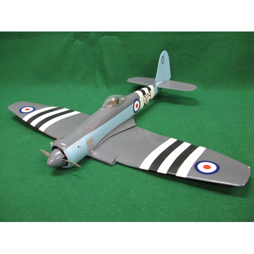 285 - Wood and plastic radio controlled model of a Sea Fury with glow plug engine - 47