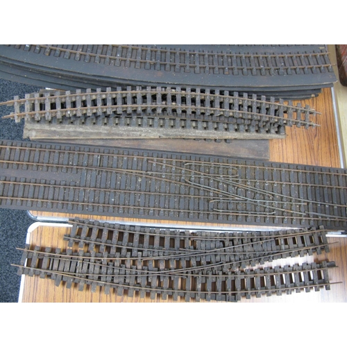 289 - Quantity of second hand hand built outdoor O gauge track work sections including points (for repair ... 