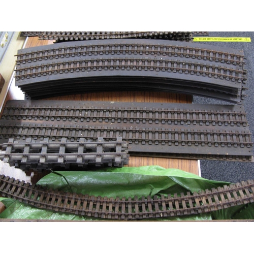 289 - Quantity of second hand hand built outdoor O gauge track work sections including points (for repair ... 