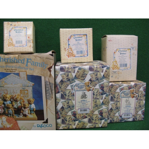 311 - Eleven boxed items from the 1990's Enesco Cherished Teddies collection (descriptive list and extra p... 