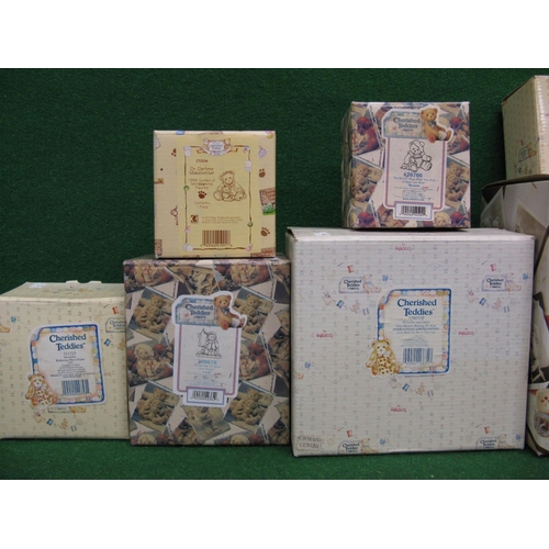 311 - Eleven boxed items from the 1990's Enesco Cherished Teddies collection (descriptive list and extra p... 