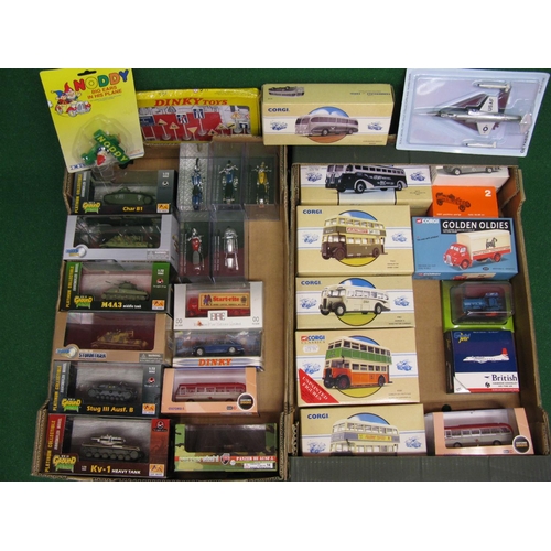 317 - Thirty one boxed diecast models to include: buses, tanks, motorbikes etc by Corgi, Dragon, Oxford, E... 