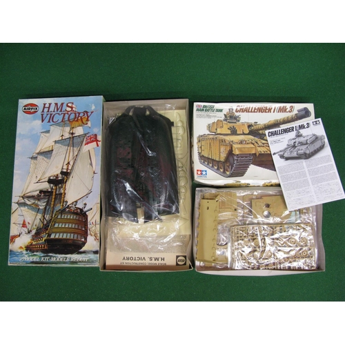 320 - Four large boxed plastic kits to comprise: Revell 1:96 scale Spanish Galleon and 1:146 HMS Victory (... 