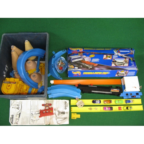 324 - Collection of 1970's-1990's Corgi Rockets, Hot Wheels and Matchbox Superfast track, accessories and ... 