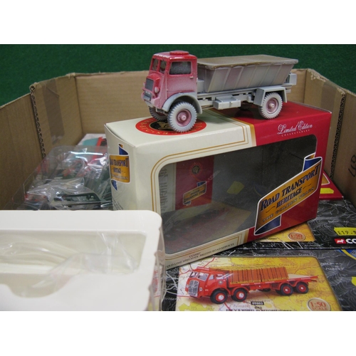 328 - Eight boxed 1:50 Corgi classic British lorries to include: BRS lime spreader, Whitbread Austin brewe... 